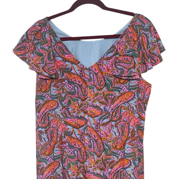 J. Crew Silk Paisley Flutter Sleeve Short Shift Dress Women’s 12 - Picture 7 of 10